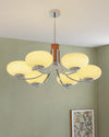 WOMO Swoop Arm Milk Glass Chandelier-WM2302 thumbnail