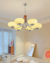 WOMO Swoop Arm Milk Glass Chandelier-WM2302 thumbnail