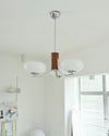 WOMO Swoop Arm Milk Glass Chandelier-WM2302 thumbnail