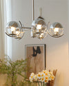 WOMO 1920s Chrome Glass Chandelier-WM2306 thumbnail