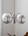 WOMO 1920s Chrome Glass Chandelier-WM2306 thumbnail
