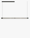WOMO Black Ribbed Glass Linear Pendant Light-WM2308 thumbnail