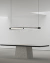 WOMO Black Ribbed Glass Linear Pendant Light-WM2308 thumbnail