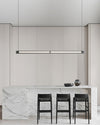 WOMO Black Ribbed Glass Linear Pendant Light-WM2308 thumbnail