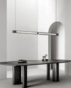 WOMO Black Ribbed Glass Linear Pendant Light-WM2308 thumbnail