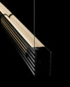 WOMO Black Ribbed Glass Linear Pendant Light-WM2308 thumbnail