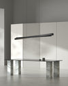 WOMO Black Fluted Glass Linear Pendant Light-WM2310 thumbnail