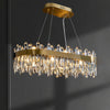 WOMO Gold Long Oval Crystal Chandelier-WM2339b thumbnail