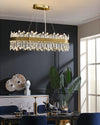 WOMO Gold Long Oval Crystal Chandelier-WM2339b thumbnail
