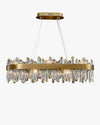 WOMO Gold Long Oval Crystal Chandelier-WM2339b thumbnail