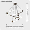 WOMO Tiered Circular Led Brass Chandelier-WM2342 thumbnail