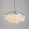 WOMO Tiered Capiz Round Chandelier-WM2346 thumbnail