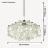 WOMO Tiered Capiz Round Chandelier-WM2346 thumbnail