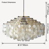 WOMO Tiered Capiz Round Chandelier-WM2346 thumbnail