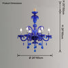 WOMO Victorian Blue Crystal Chandelier-WM2348 thumbnail