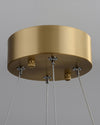 WOMO Hammered Glass Round Brass Chandelier-WM2351 thumbnail