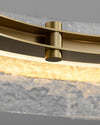 WOMO Hammered Glass Round Brass Chandelier-WM2351 thumbnail