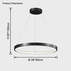 WOMO Circular Led Brass Chandelier-WM2357 thumbnail