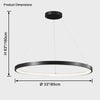 WOMO Circular Led Brass Chandelier-WM2357 thumbnail