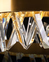 WOMO Gold Crystal Prism Round Chandelier-WM2359 thumbnail