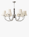WOMO Fabric Shaded Swoop Arm Chandelier-WM2369 thumbnail
