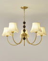 WOMO Fabric Shaded Swoop Arm Chandelier-WM2369 thumbnail