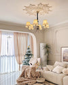 WOMO Fabric Shaded Swoop Arm Chandelier-WM2369 thumbnail
