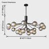 WOMO Glass Globe Brass Chandelier-WM2372 thumbnail