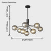 WOMO Glass Globe Brass Chandelier-WM2372 thumbnail