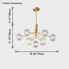 WOMO Glass Globe Brass Chandelier-WM2372 thumbnail