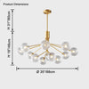 WOMO Glass Globe Brass Chandelier-WM2372 thumbnail