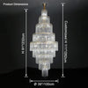 WOMO Tiered Crystal Foyer Chandelier-WM2386 thumbnail