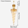 WOMO Cascading Crystal Chandelier-WM2387 thumbnail