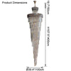 WOMO Cascading Crystal Chandelier-WM2387 thumbnail