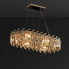 WOMO Gold Crystal Long Oval Chandelier-WM2403 thumbnail