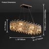 WOMO Gold Crystal Long Oval Chandelier-WM2403 thumbnail