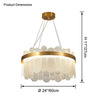 WOMO Circular Glass Chandelier-WM2409 thumbnail