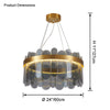 WOMO Circular Glass Chandelier-WM2409 thumbnail
