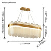 WOMO Long Oval Glass Chandelier-WM2410 thumbnail