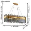 WOMO Long Oval Glass Chandelier-WM2410 thumbnail