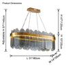 WOMO Long Oval Glass Chandelier-WM2410 thumbnail