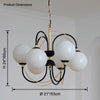 WOMO Mid Century Modern Glass Globe Chandelier-WM2450 thumbnail