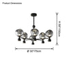 WOMO Glass Globe Chandelier-WM2454 thumbnail