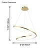 WOMO Swirl Led Chandelier-WM2461 thumbnail
