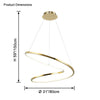 WOMO Swirl Led Chandelier-WM2461 thumbnail