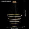WOMO Tiered Hexagon Led Chandelier-WM2463 thumbnail