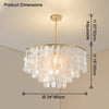 WOMO Capiz Round Chandelier-WM2474 thumbnail