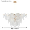 WOMO Textured Glass Disc Chandelier-WM2477 thumbnail
