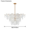 WOMO Textured Glass Disc Chandelier-WM2477 thumbnail