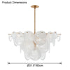 WOMO Textured Glass Disc Chandelier-WM2477 thumbnail